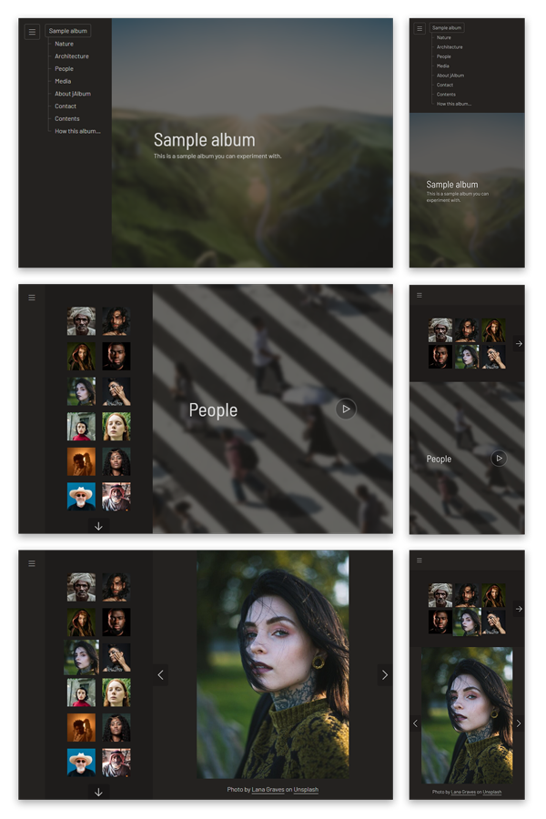 Sample album made with Split skin