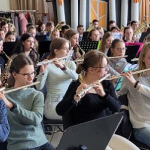 Orchesterprobe für das Schulfest